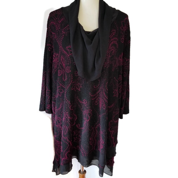 Catherines Sweaters - Catherines 3x Black & Magenta Sweater